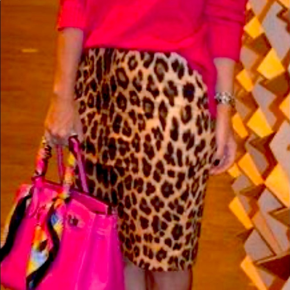 Zara animal print pencil skirt